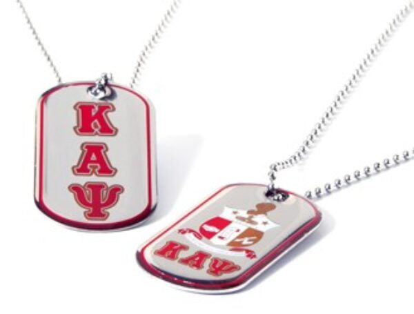 Kappa Epoxy Dog Tag Necklace