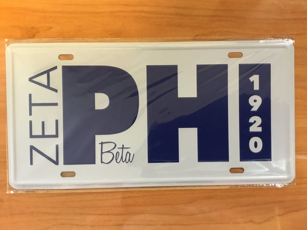 Zeta Vanity license plate